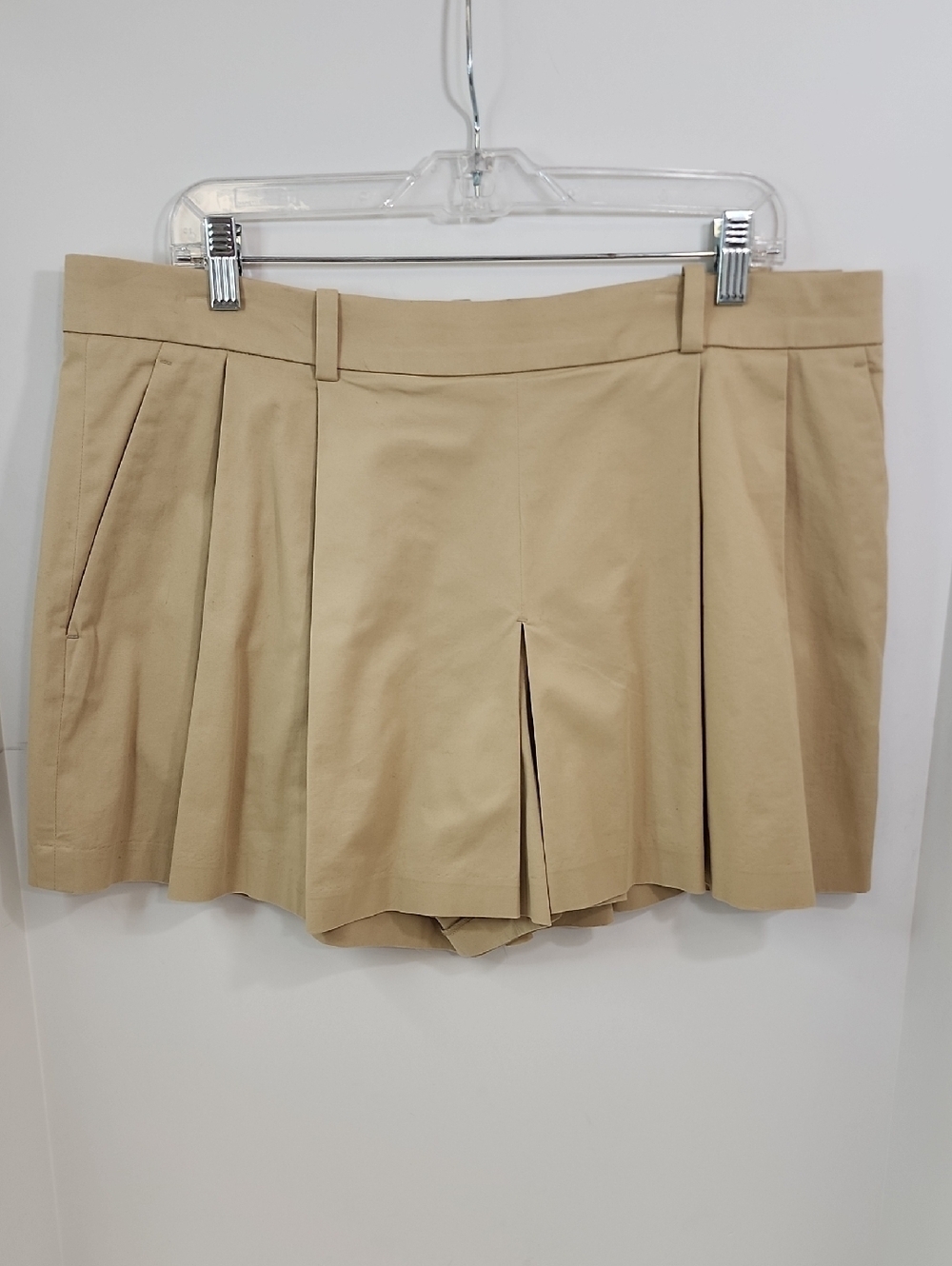 COS Beige Pleated Tailored Skorts Size 14
